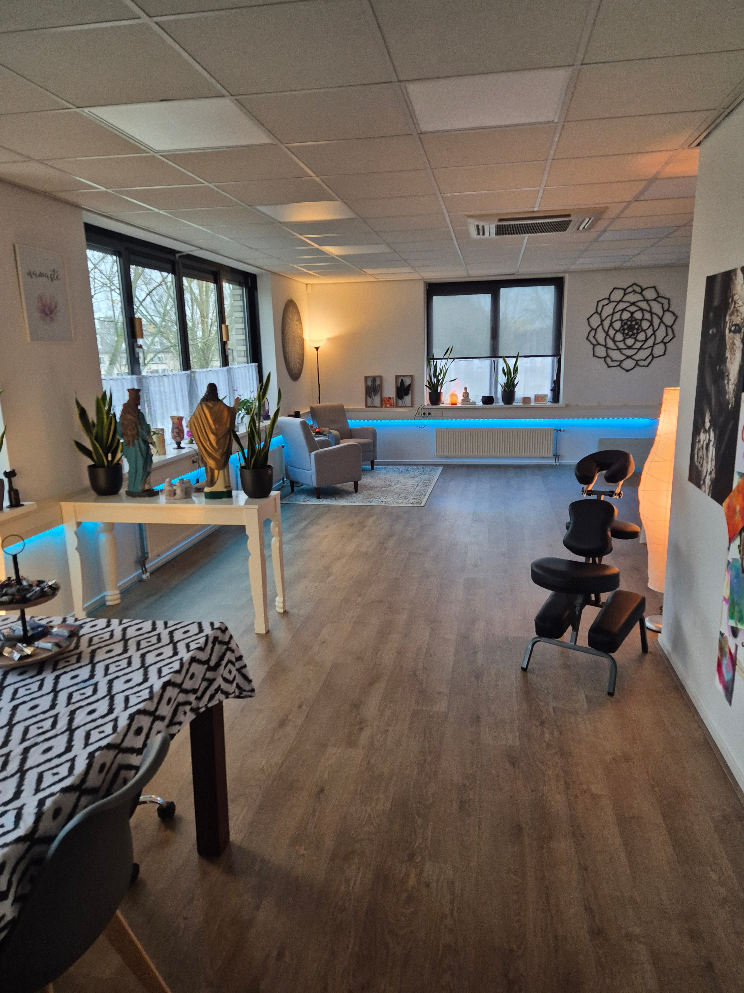 Overzicht van de praktijkruimte